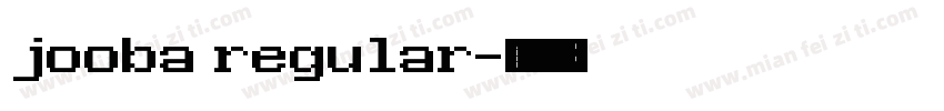jooba regular字体转换